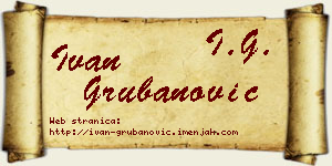Ivan Grubanović vizit kartica